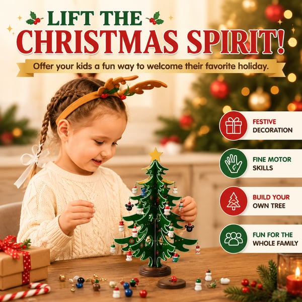 🎄24-Day Christmas Tree Advent Calendar – Daily Ornament Surprises & Holiday Family Fun