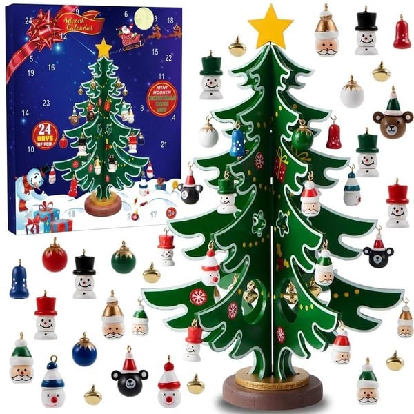 🎄24-Day Christmas Tree Advent Calendar – Daily Ornament Surprises & Holiday Family Fun