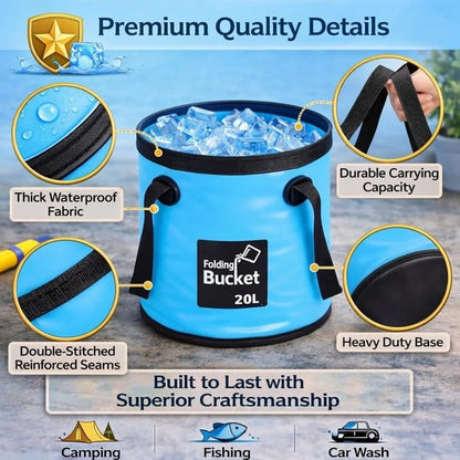 💦Portable Foldable Water Bucket - Perfect for Fishing, Camping, Traveling!