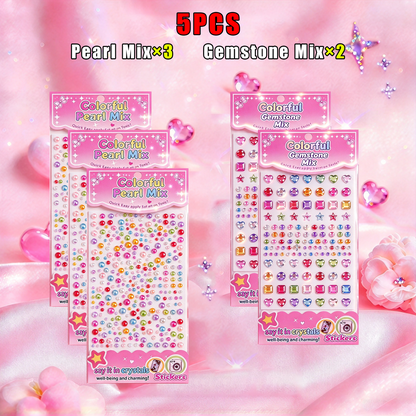 dht™⭐Colored Diamond and Pearl Sticker Set