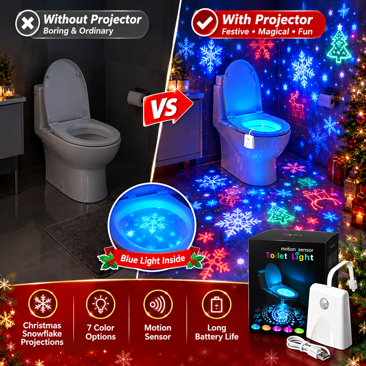 dht™⭐ Christmas Toilet Night Light❄️Bring Christmas Magic to Your Bathroom