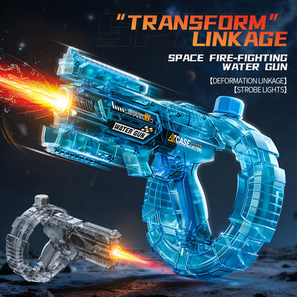 dht™⭐Automatic Squirt Water Gun Blaster with 32ft Long Range✨LED Light-Up Water Pistol with Rechargeable Battery