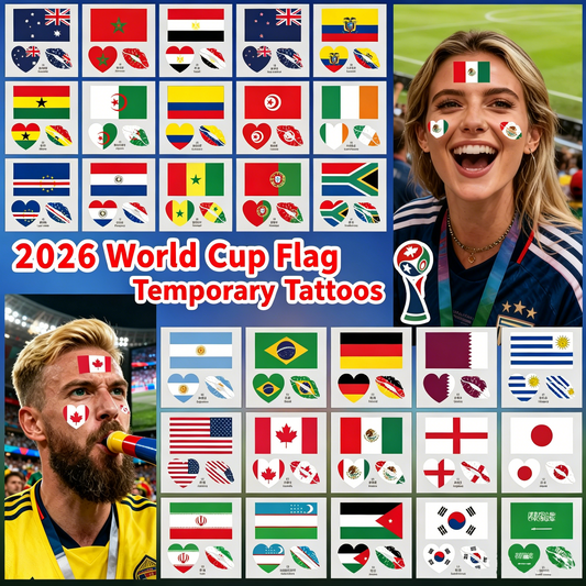 250th US Independence & 2026 World Cup National Flag  Tattoos