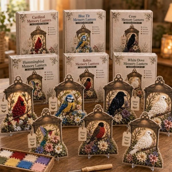 🔥 Always Near 3D Fabric Poke Art Memory Lantern Kit