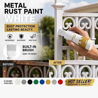 🎨 Water-Based Metallic Silver Paint with Built-in Brush