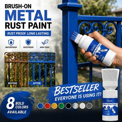🎨 Water-Based Metallic Silver Paint with Built-in Brush