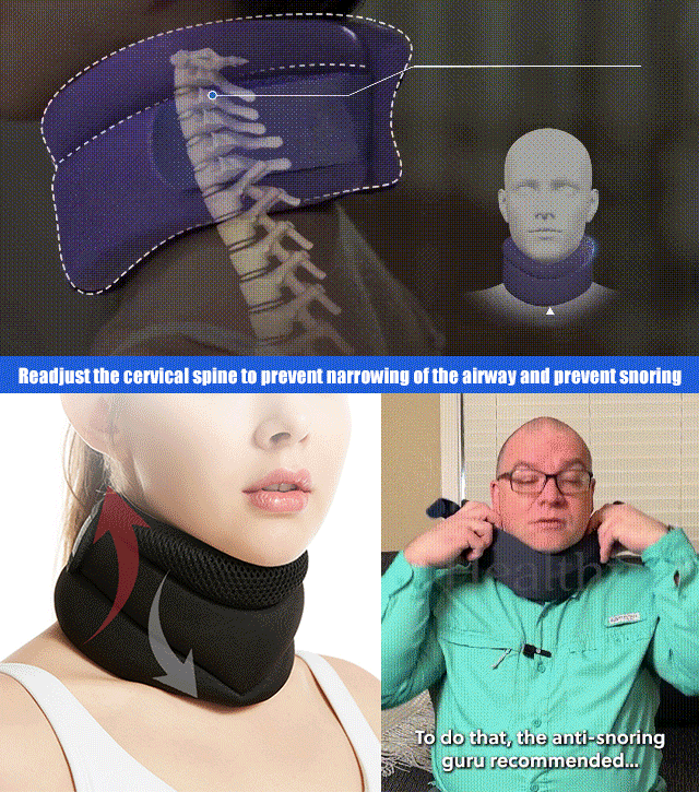 Anti-Snore Cervical Neck Brace, Relieve Neck Pressure & Support Spine