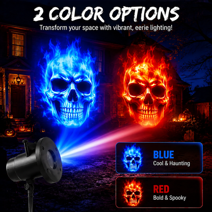 🔥Halloween Skull Dynamic Light 10 Unique HD Projection Patterns