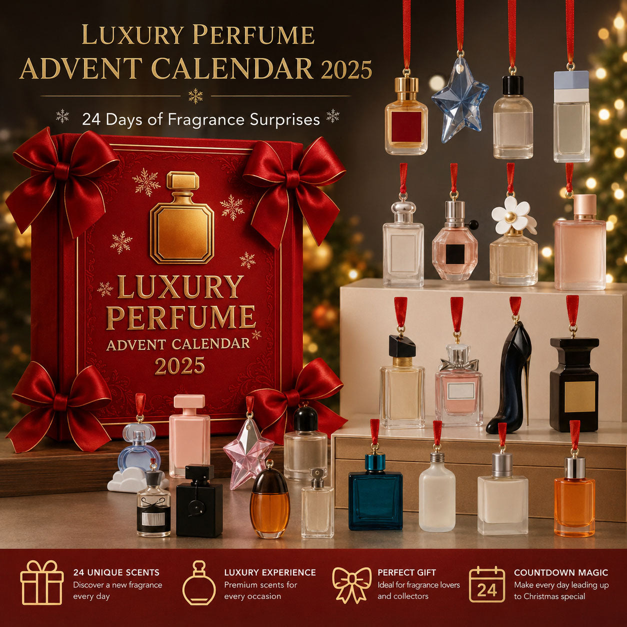 🎄 2D Acrylic Perfume Decoration Advent Calendar