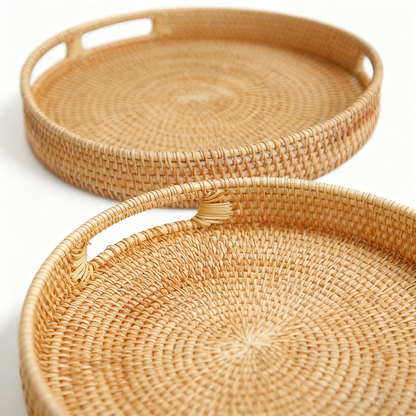 EcoRattan Circular Serving Tray