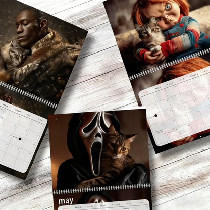 2026 Horror Movie & Cats Wall Calendar