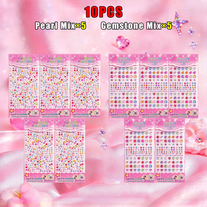 dht™⭐Colored Diamond and Pearl Sticker Set