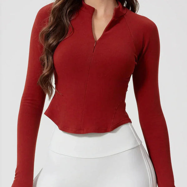 Zip Cloud Long Sleeve Top