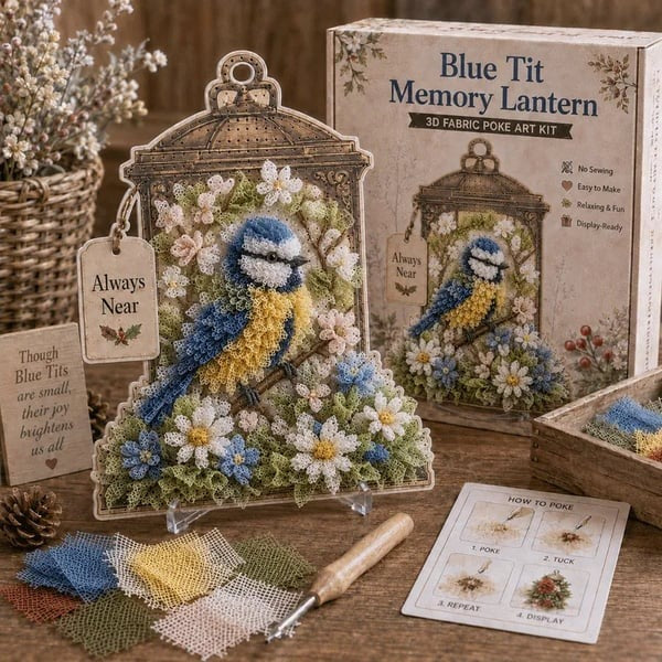 🕊️ Always Near 3D Fabric Poke Art Memory Lantern Kit