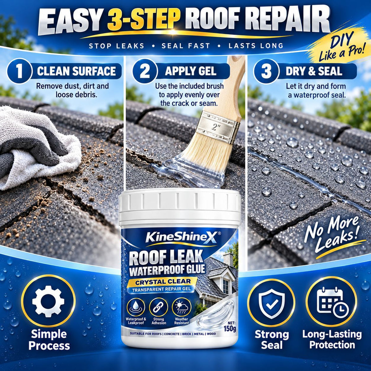 dht™⭐Invisible Waterproof Sealant Liquid Rubber Coating