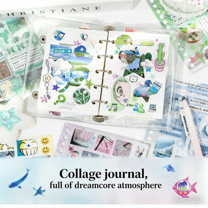 30 Vintage-style Planner Stickers Book