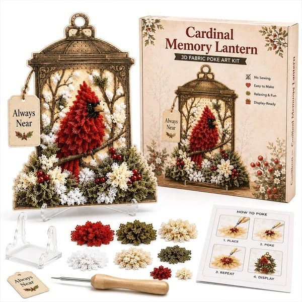 🔥 Always Near 3D Fabric Poke Art Memory Lantern Kit