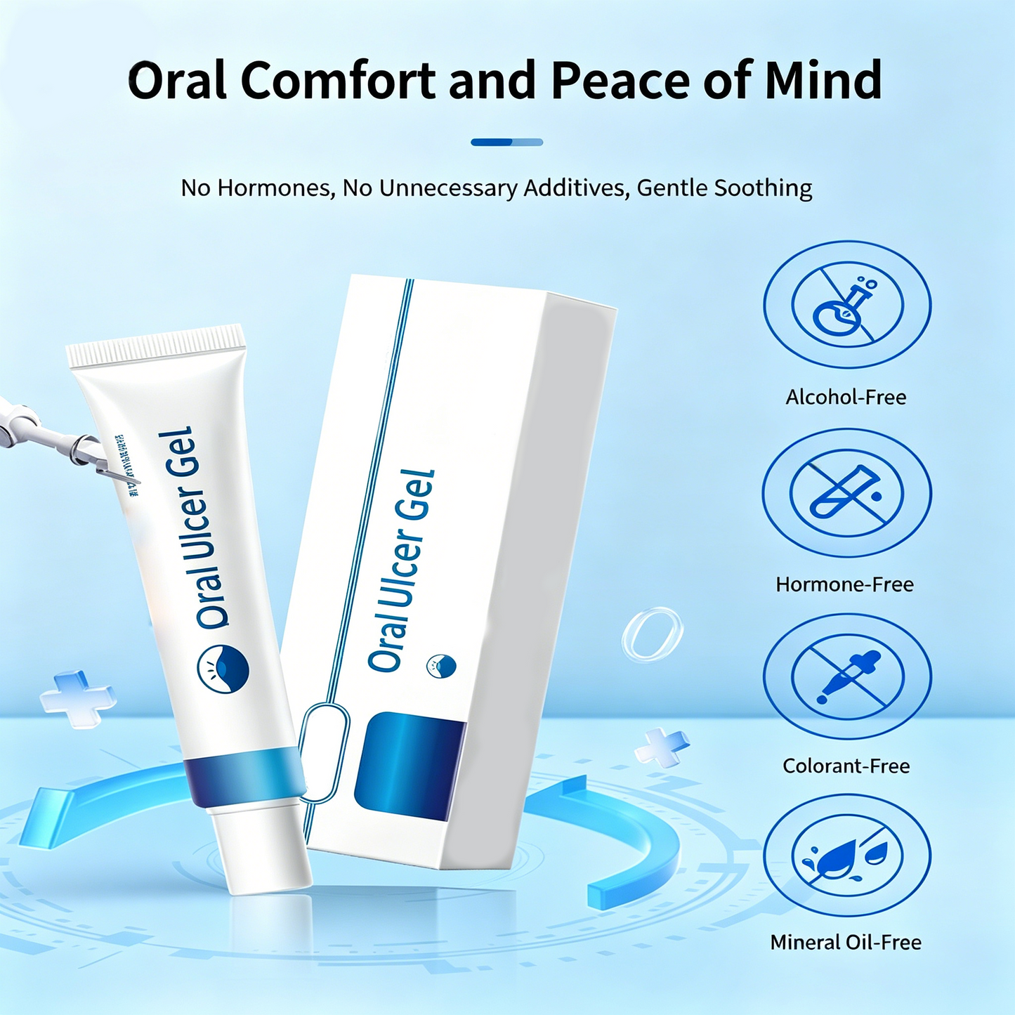 Medical Oral Repair Gel, Fast Relief for Mouth Ulcer & Inflammation