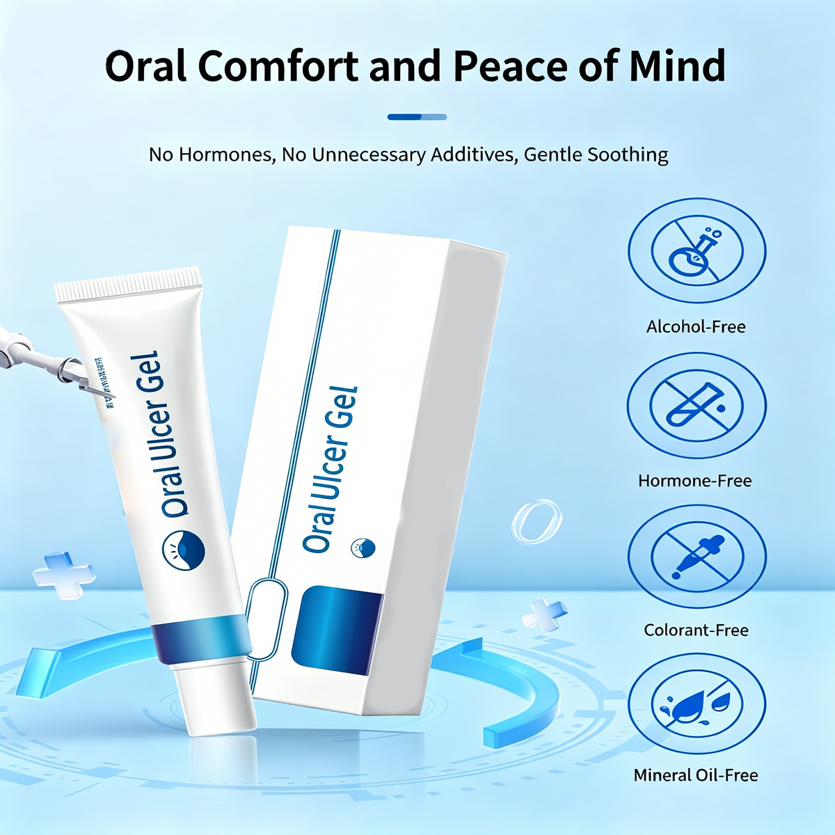 Medical Oral Repair Gel, Fast Relief for Mouth Ulcer & Inflammation