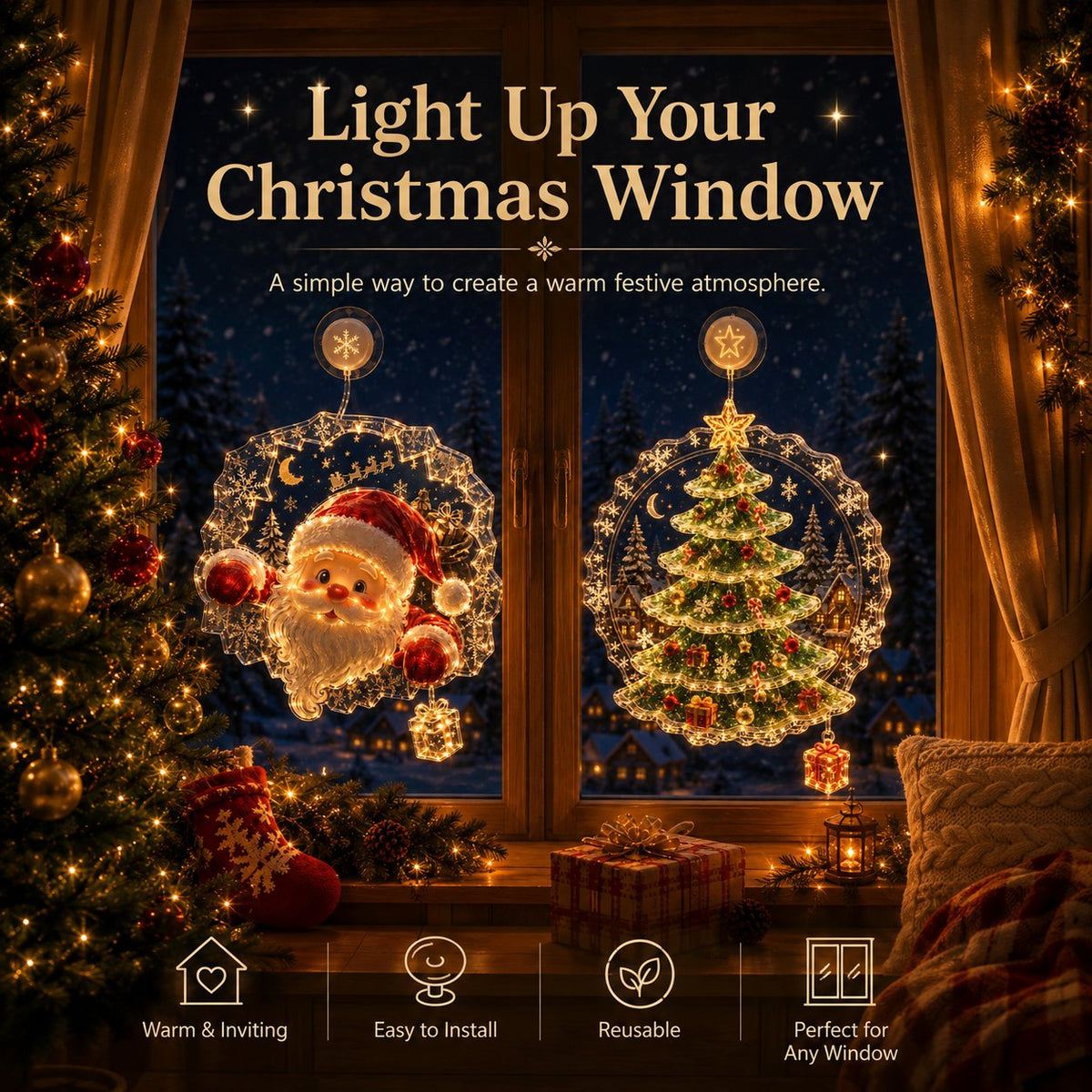 dht™⭐ Christmas Suction Cup Window Light