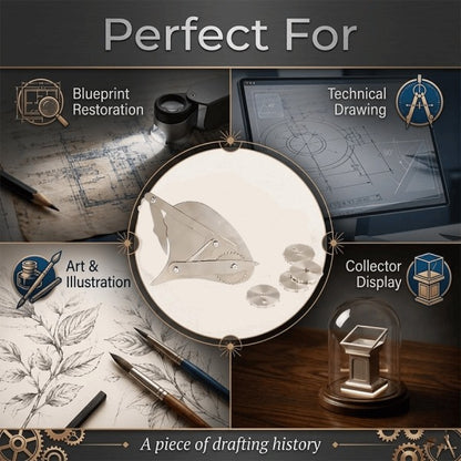 ✒️ Mechanical Gear Ruling Pen — German Silver