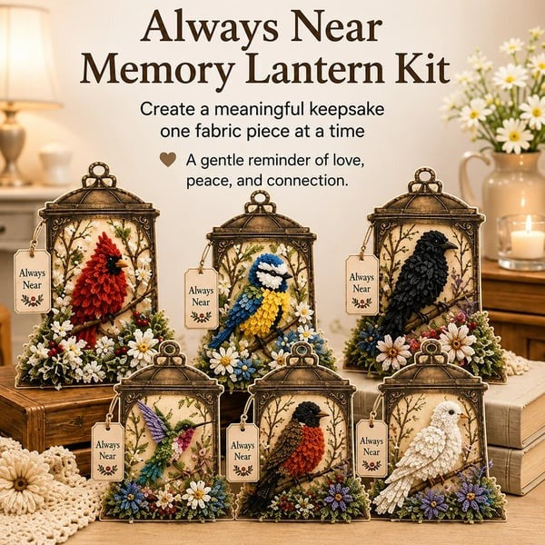 🔥 Always Near 3D Fabric Poke Art Memory Lantern Kit
