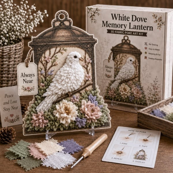 🔥 Always Near 3D Fabric Poke Art Memory Lantern Kit