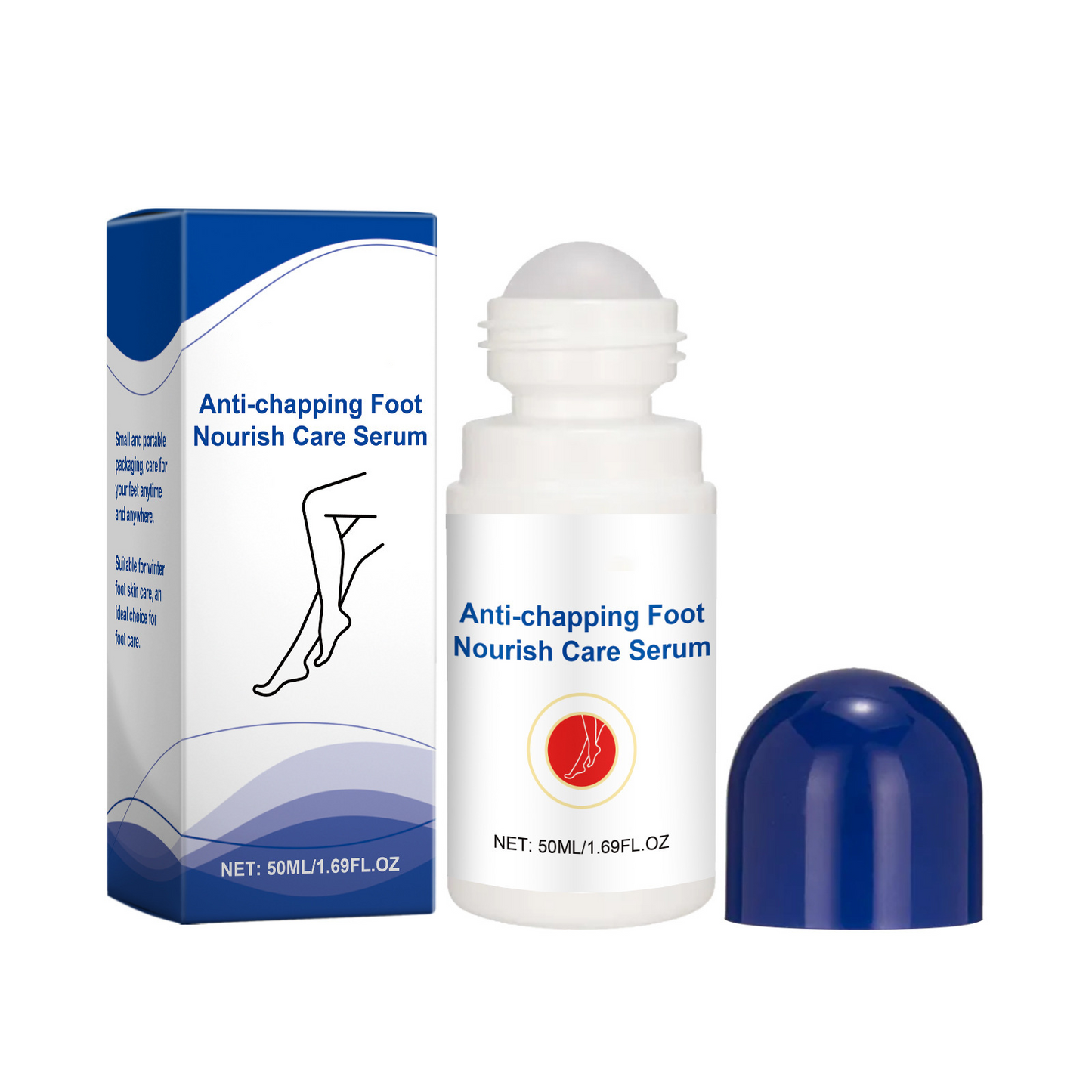 Anti-Crack Dry Foot Repair Roller, Refreshing Non-Greasy Moisturizing Foot Care