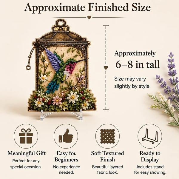 🔥 Always Near 3D Fabric Poke Art Memory Lantern Kit