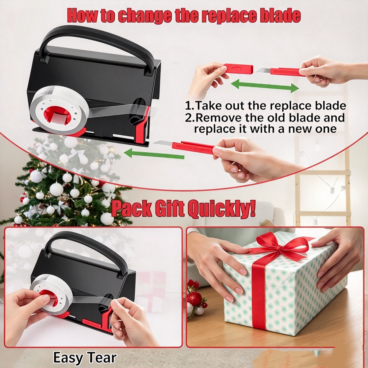dht™⭐ Christmas Gift Wrapping Paper Cutter Tool