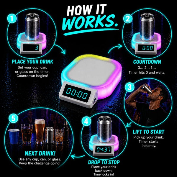🔥HOT SALE 49% OFF🍺Party Game Chug Timer – The Ultimate Drinking Challenge🍻