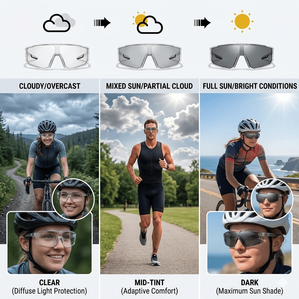 ☀️🕶️UV400 Photochromic Polarized Safety Glasses