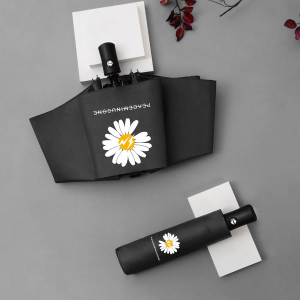 Mini Folding Daisy Sun Umbrella, Ultra-Light 8 Ribs UV Protection Parasol