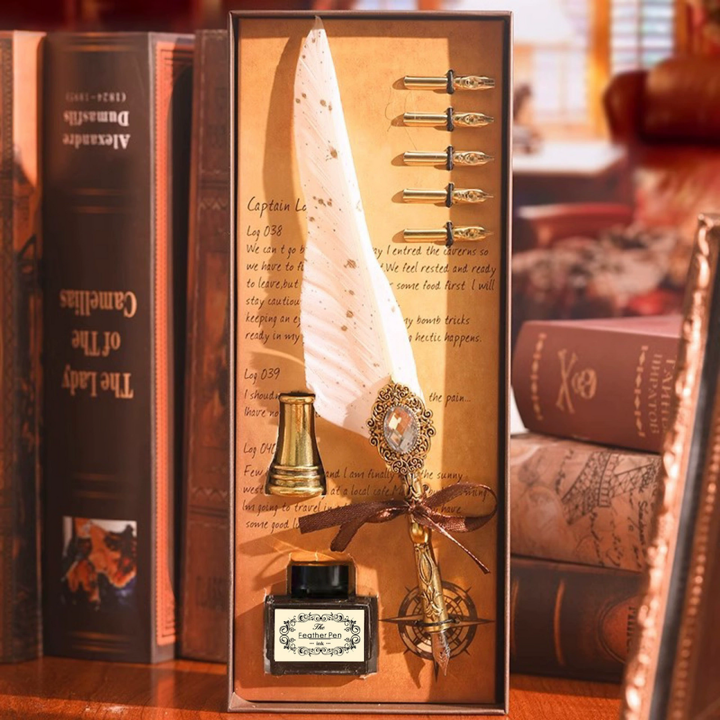 Vintage Starry Feather Pen Gift Set