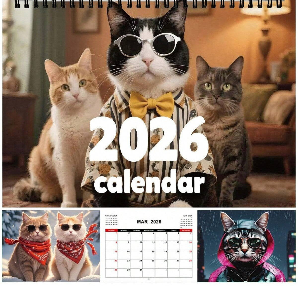 2026 Cat-themed Calendar