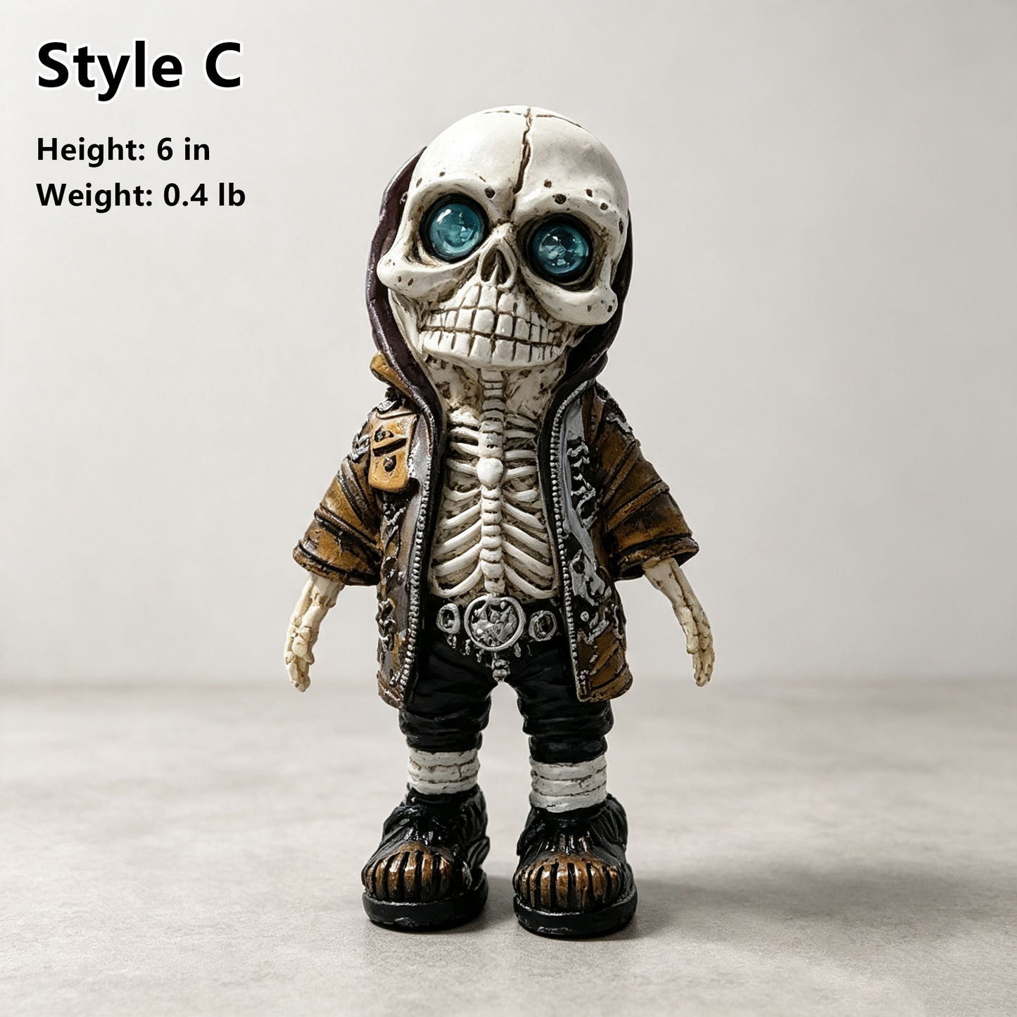 Gothic Punk Streetwear Skull Statue for Home Desk Party Halloween Decor