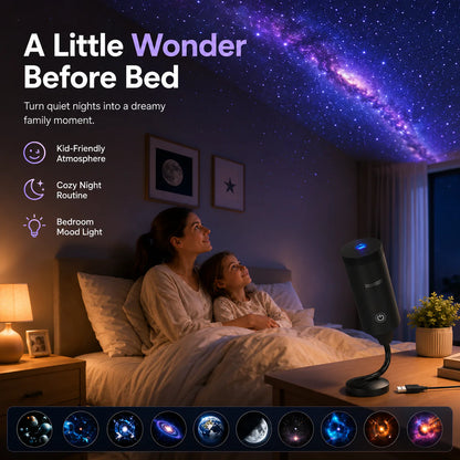 Immersive HD Star Projector – Plug-and-Play Cosmic Night Light