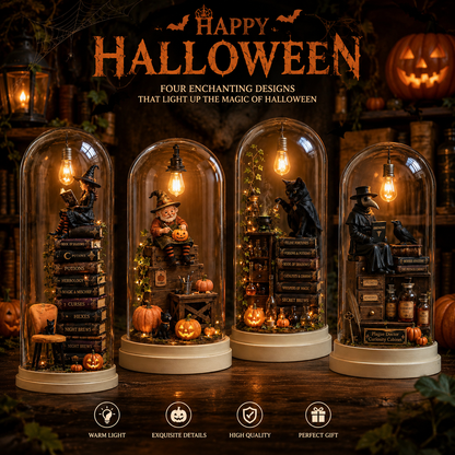 Halloween Glass Dome Miniature Scene Ambient Lamp