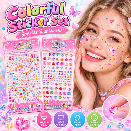 dht™⭐Colored Diamond and Pearl Sticker Set