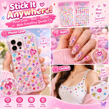 dht™⭐Colored Diamond and Pearl Sticker Set