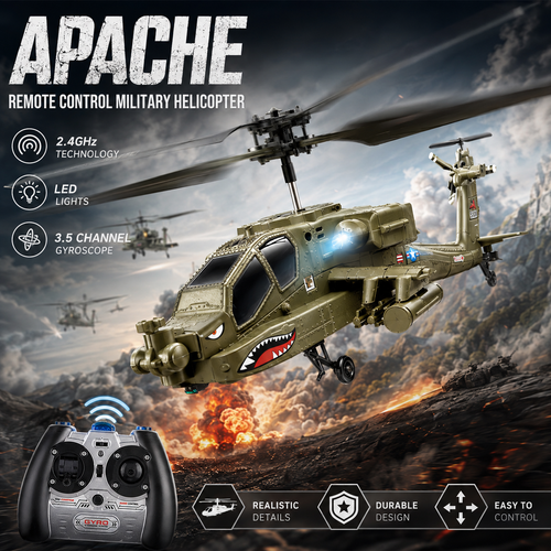🚁High Sales 2026 Apache AH-64 remote-controlled helicopter