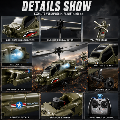 🚁High Sales 2026 Apache AH-64 remote-controlled helicopter