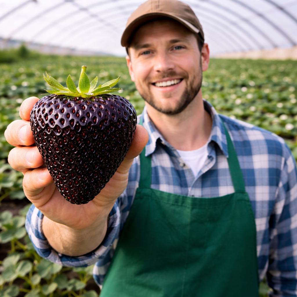 Giant Black Diamond Strawberries Seeds - Sweet,Nutrient-Rich & Easy to Grow at Home