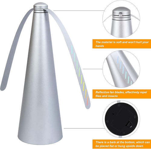 Outdoor Electric Fly & Mosquito Repellent Fan, Automatic Pest Removal Tool