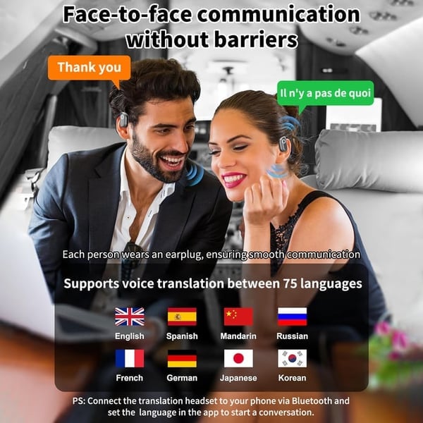 AI Translation Bluetooth 5.4 Earphones