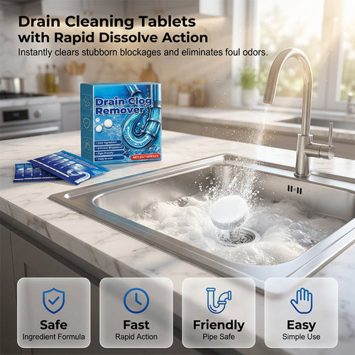 Fast Dissolve Drain Cleaner & Deodorizer Tablets