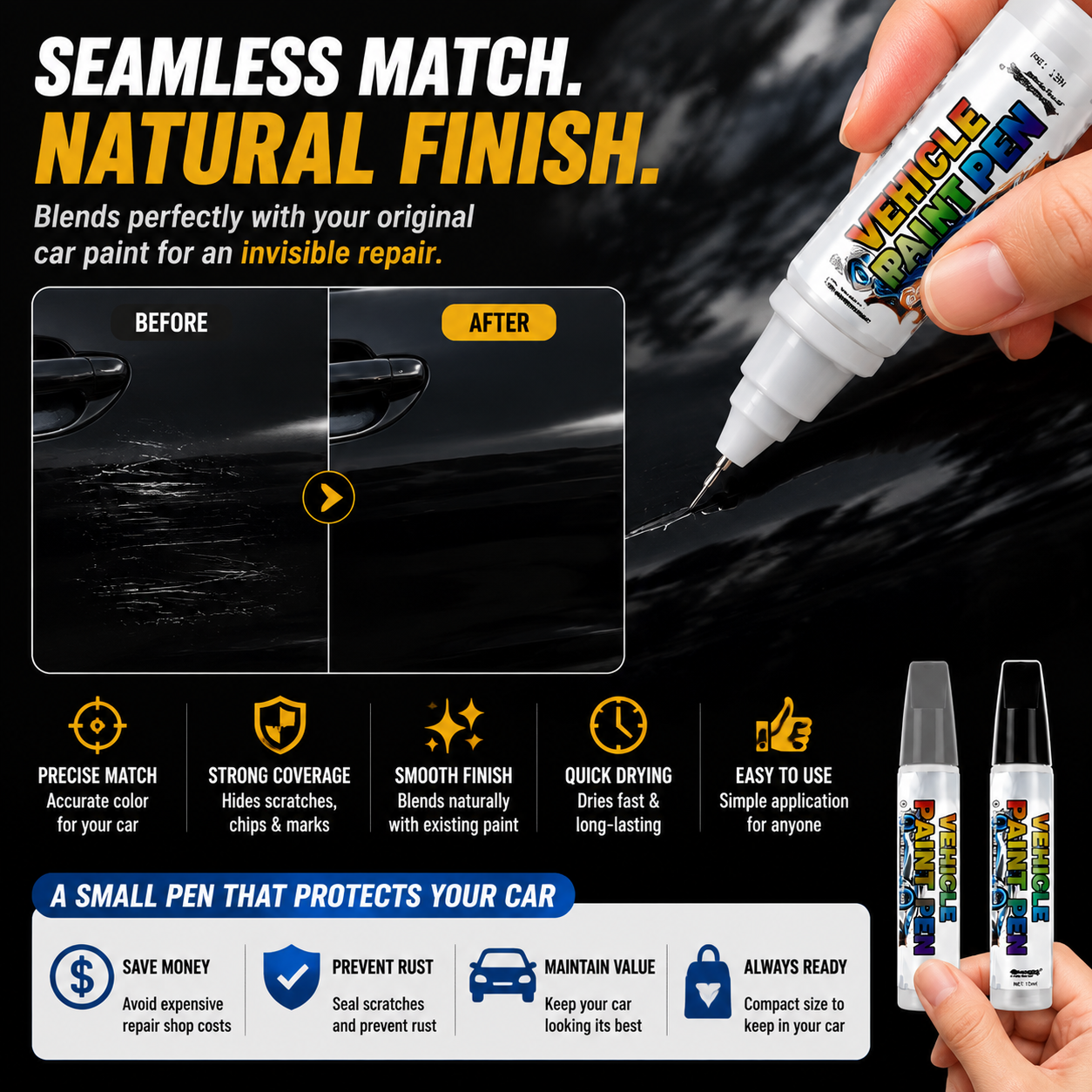 🚗 Car Scratch Repair Pen – Quick Touch Up Paint For Car Scratches
