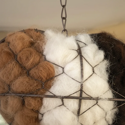 Handcrafted Bird Nest Heart Made from Alpaca Fibers