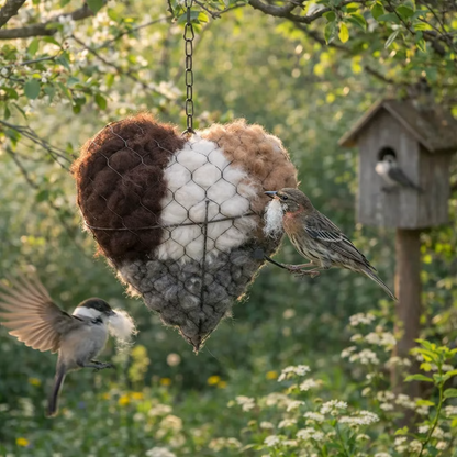 Handcrafted Bird Nest Heart Made from Alpaca Fibers