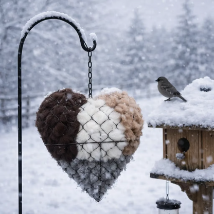 Handcrafted Bird Nest Heart Made from Alpaca Fibers
